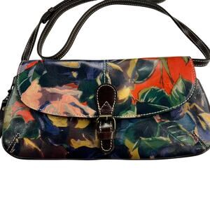 Patricia Nash Crossbody Clutch Bag Purse Winter Bloom Leather Colorful Floral